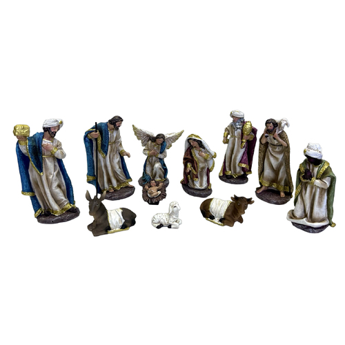 Nativity Set Resin - 11 pcs - 125mm