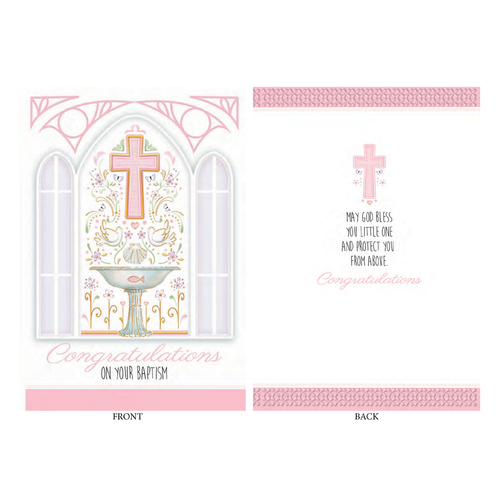 Baptism Cards - Congratulation Girl