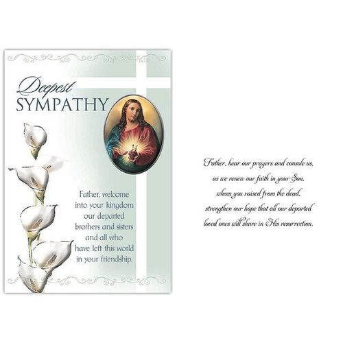 Sympathy Card -Sacred Heart Jesus