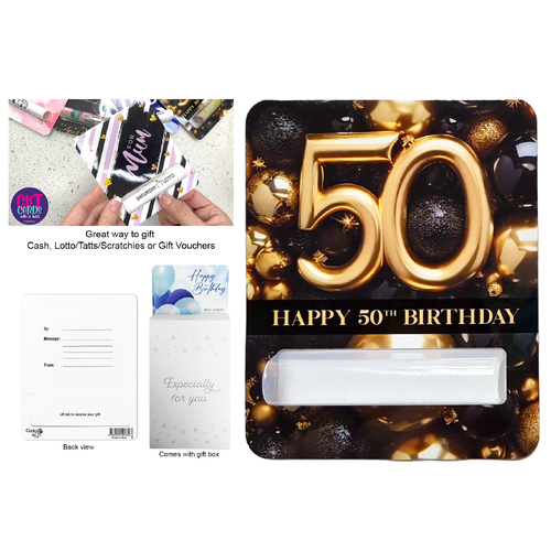 Gift Card w/Twist - 50th Birthday