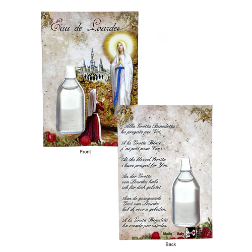 Lourdes Water Shrine w/card - 60mm