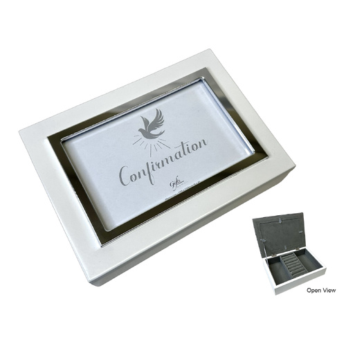 Confirmation Keepsake Box - White