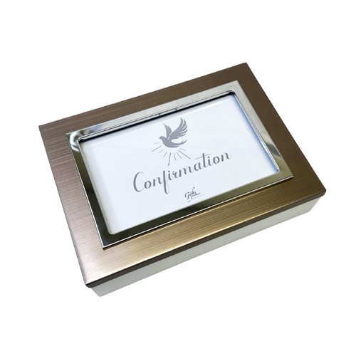 Confirmation Keepsake Box - Brown