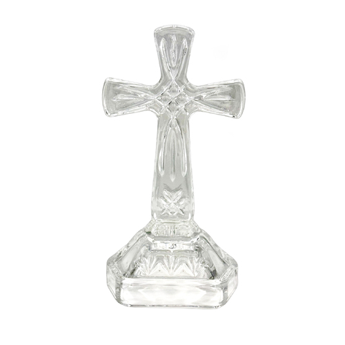 Glass Cut Standing Cross - 175mm