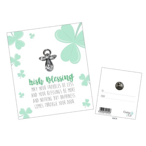 Lapel Pin Always With You Angels - Irish Blessing