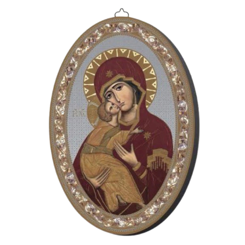 Icon Wood Oval Plaque - Our Lady of Perpetual Help