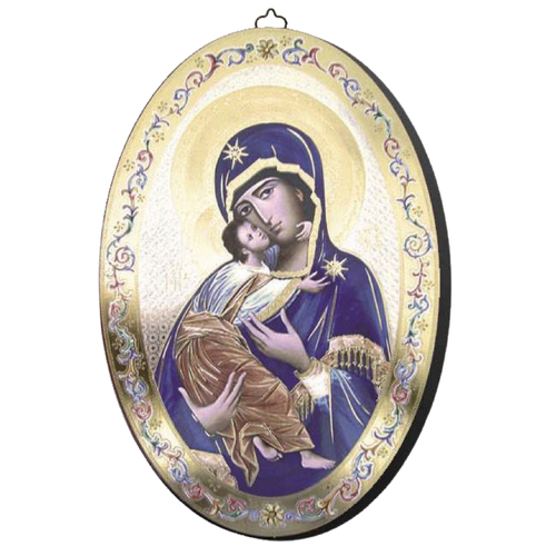 Icon Oval Wood Plaque - Our Lady of Perpetual Help