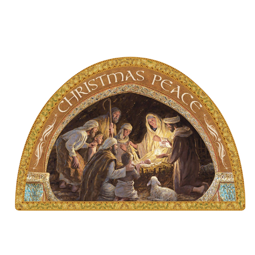 Icon Arch Wood Plaque - Christmas Peace