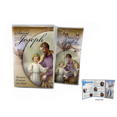 Rosary Beads and Rosary Book Set - Saint Joseph