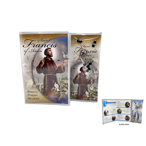 Rosary Beads and Rosary Book Set - Saint Francis