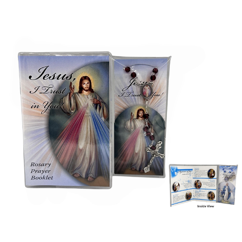 Rosary Beads and Rosary Book Set - Divine Mercy