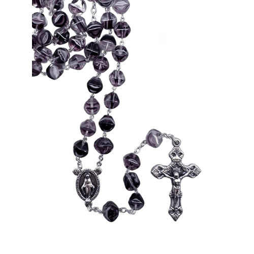 Crystal (Half) Rosary Oval Beads [Colour: Blue]