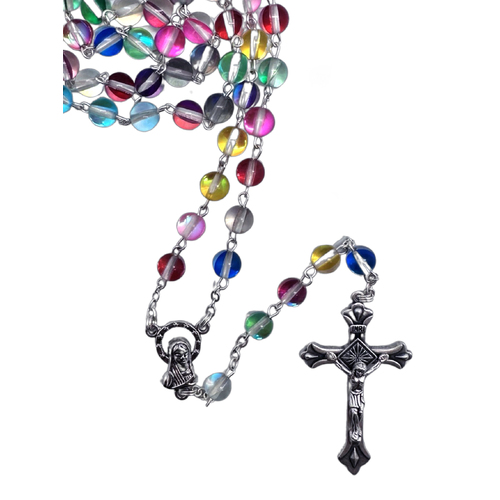 Rosary Glass Multi-Coloured Beads