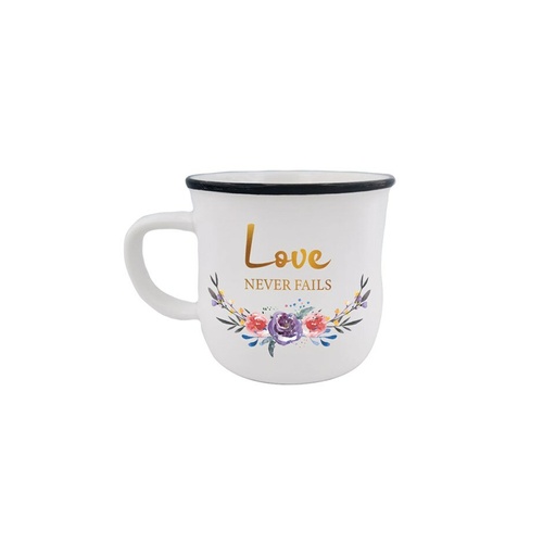 Ceramic Mug Love never fails (370ml)