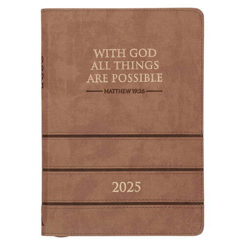 2025 Executive Diary/Planner: With God All Things, Matt. 19:26