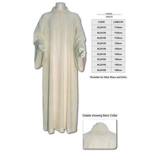 Alb - Altar Server Hooded Collar [Length: 110 cm]