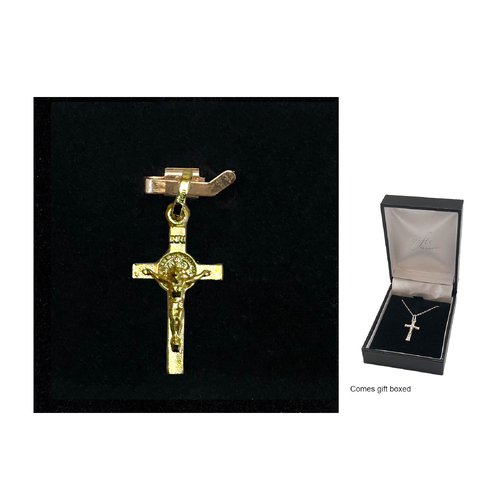 9ct Gold St Benedict Crucifix - 23mm