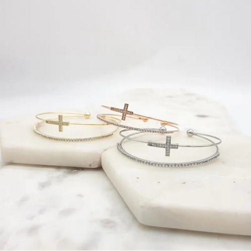 Bangle w/Silver Cross