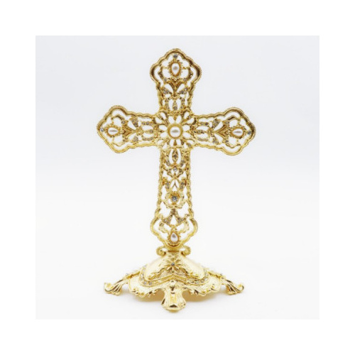 Gold Standing Cross - 170mm