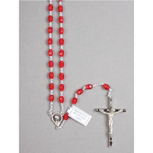 Rosary Plastic Red - 5mm Beads