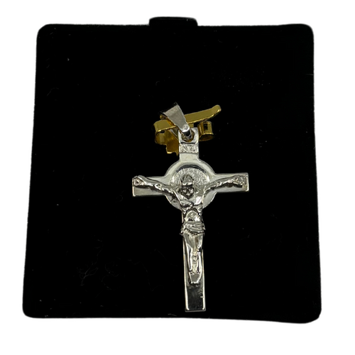 Sterling Silver St Benedict Crucifix 28.5mm